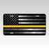Distressed American Flag 6" X 12" Aluminum License Plate - Choose Your Line Color