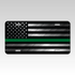 Distressed American Flag 6" X 12" Aluminum License Plate - Choose Your Line Color