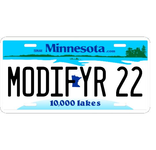Personalized Minnesota 6&#34; X 12&#34; Aluminum License Plate Version 1