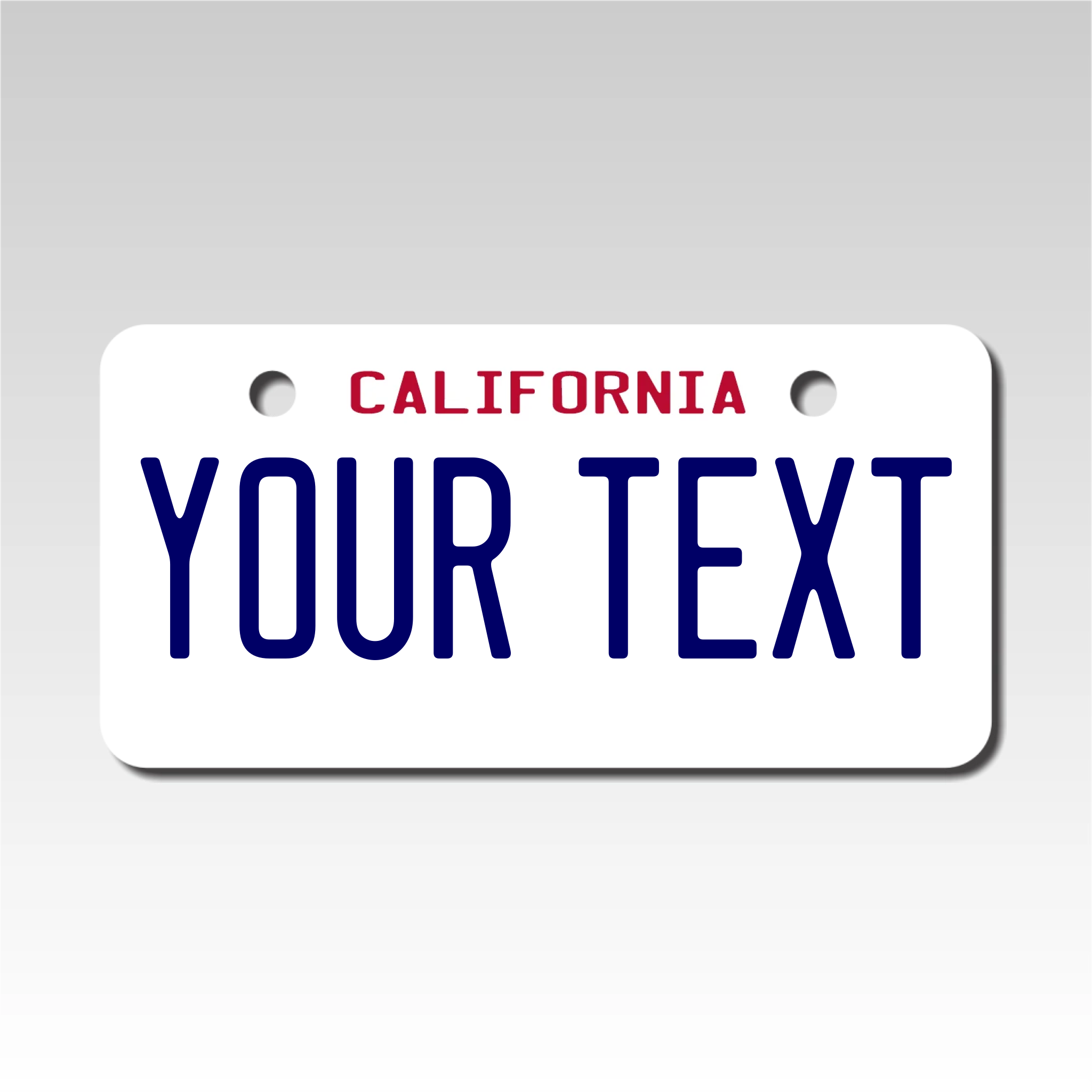 Custom California License Plate - Personalize Your Design Size 2" X 4" Version 7