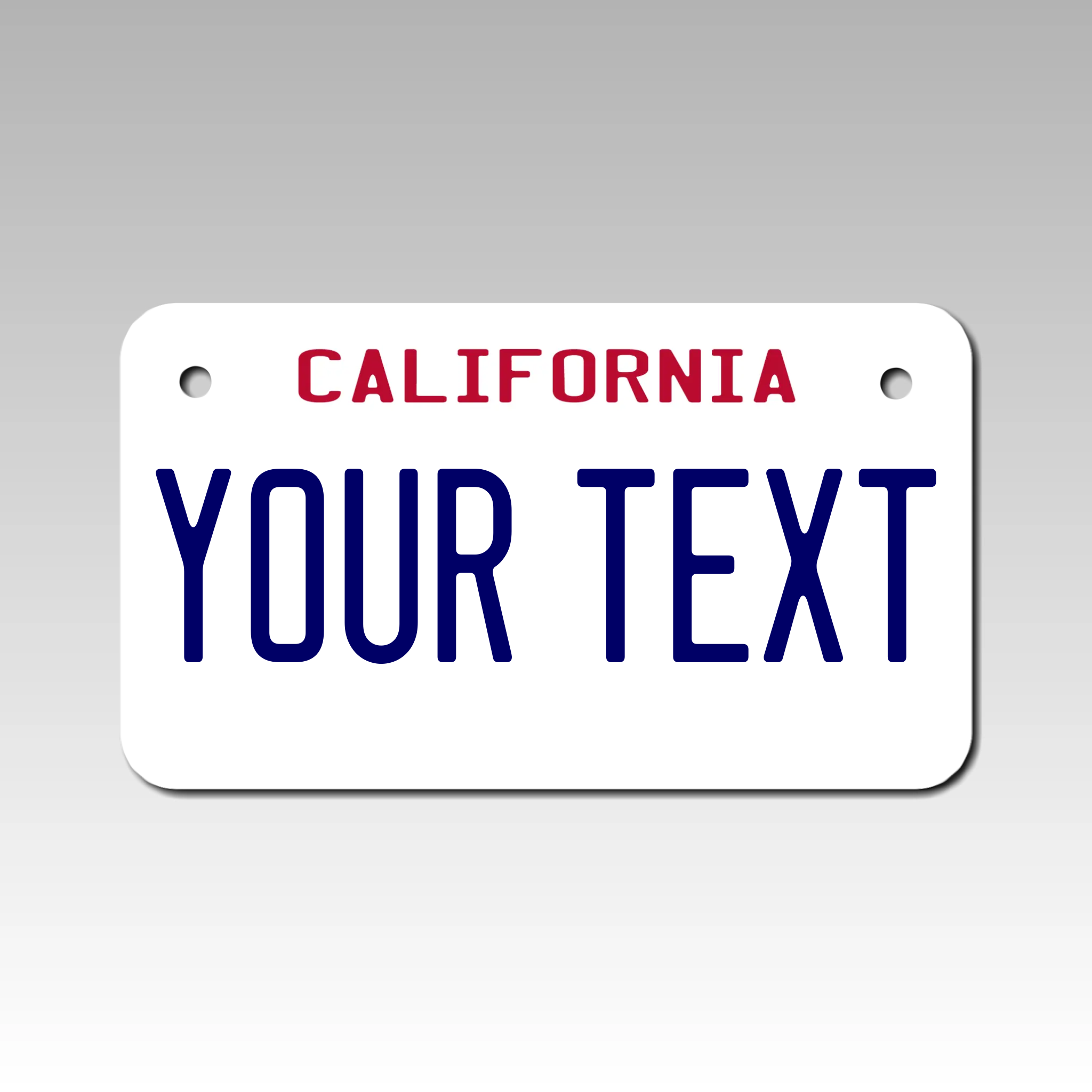 Personalized California 4" X 7" Aluminum License Plate Version 7