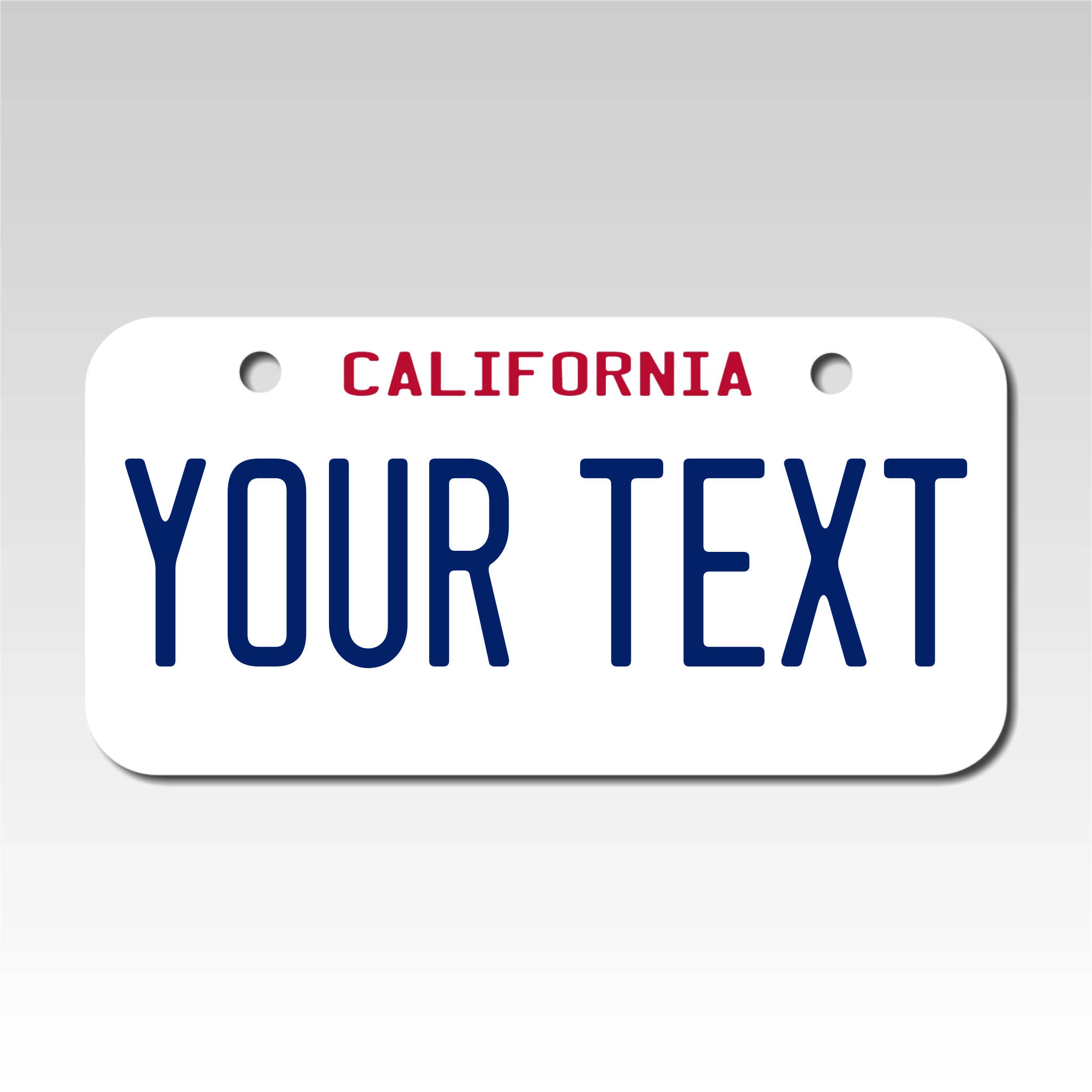 Personalized California 3" X 6" Aluminum License Plate Version 7
