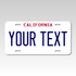 Personalized California 6" X 12" Aluminum Souvenir License Plate Version 7