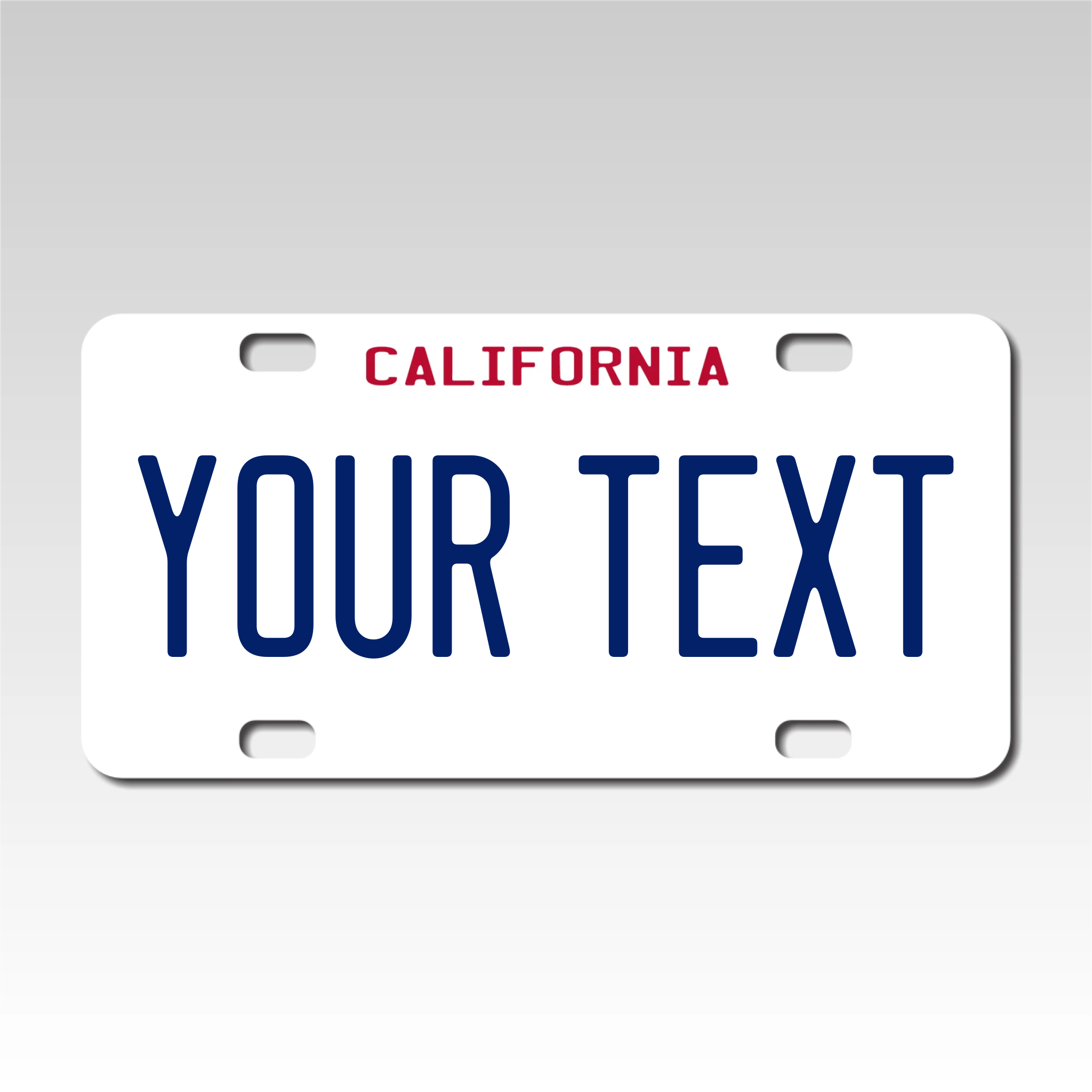 Personalized California License Plate 3" X 6" FRP Plastic Version 7