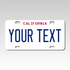 Personalized California License Plate 3" X 6" FRP Plastic Version 7
