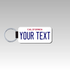 Personalized California 1.5" X 3" Faux Leather License Plate Key Ring Version 7