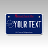 Personalized Massachusetts 4" X 7" Aluminum License Plate 250 Years of Independence Ver 2
