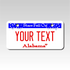 Custom Alabama License Plate by Custom Plate Pros Size 2X4 Aluminum Version 1