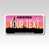 Custom Arizona Mini License Plate Personalized  with Your Text - Size 2X4 Grand Canyon National Park