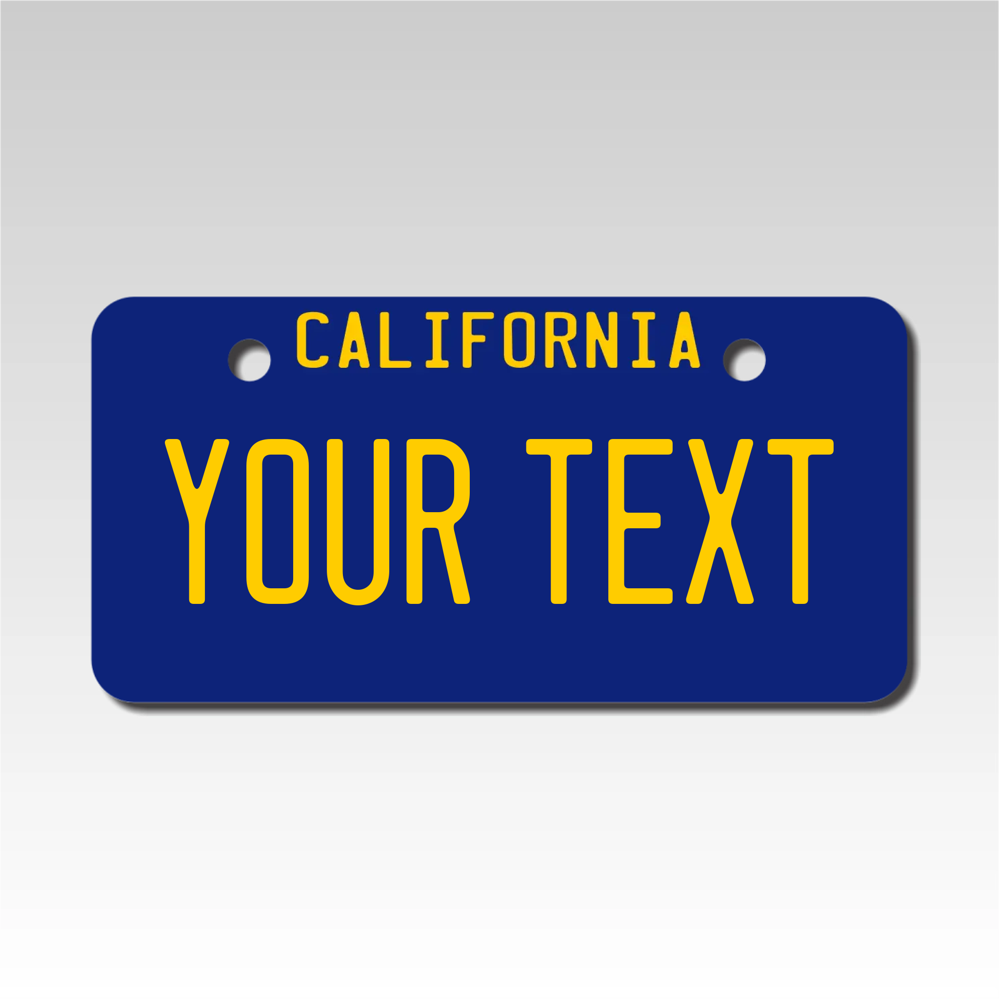 Custom California Mini License Plate Size 2X4 Version 3