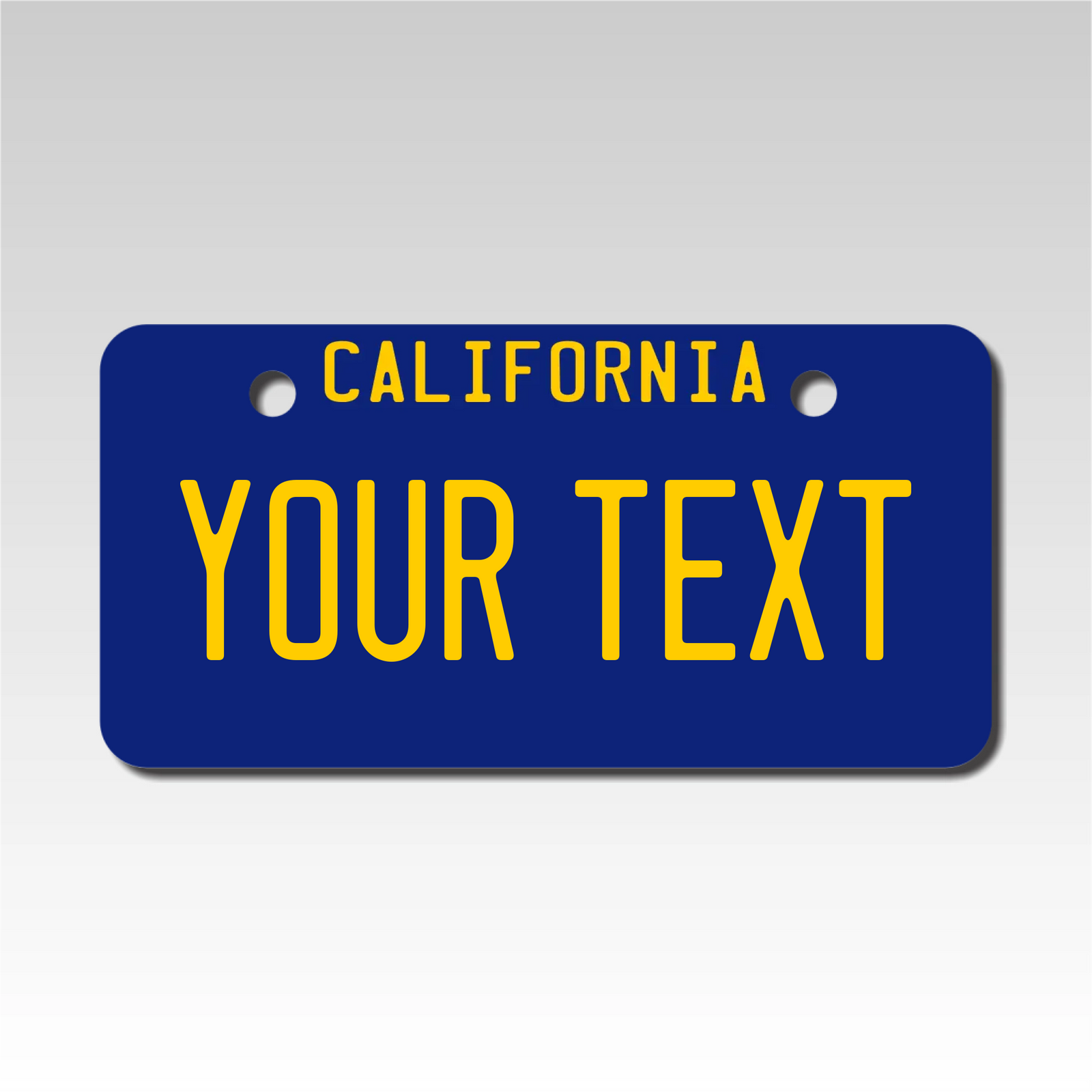 Custom California Mini License Plate Size 2X4 Version 3 - Custom Plate Pros