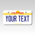 Personalized California 2" X 4" Aluminum License Plate - Custom Plate Pros