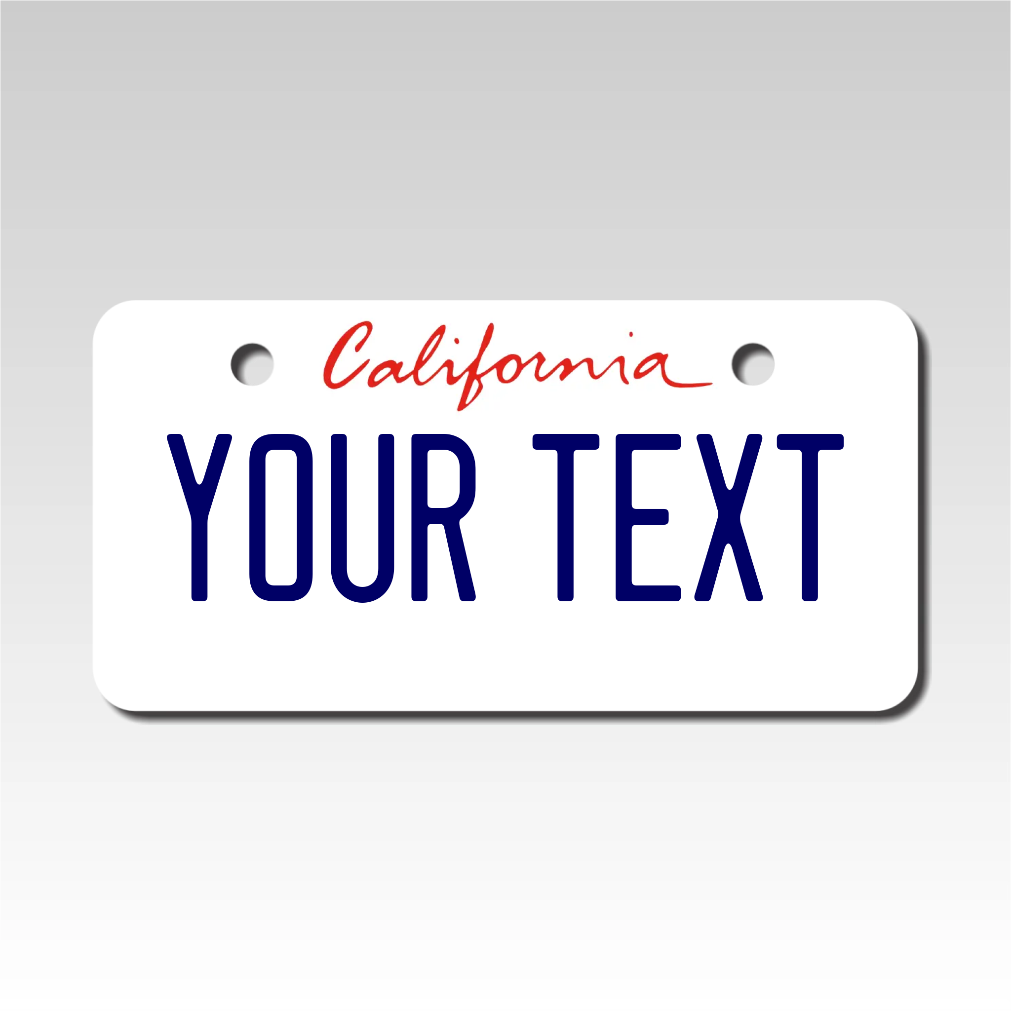 Custom California License Plate - Personalize Your Design Size 2" X 4" Version 1