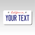 Custom California License Plate - Personalize Your Design Size 2" X 4" Version 1 - Custom Plate Pros