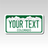 CustomPlatePros Personalized Colorado 2" X 4" Aluminum License Plate - Custom Plate Pros