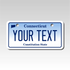 Personalized Connecticut 2" X 4" Aluminum License Plate - Custom Plate Pros