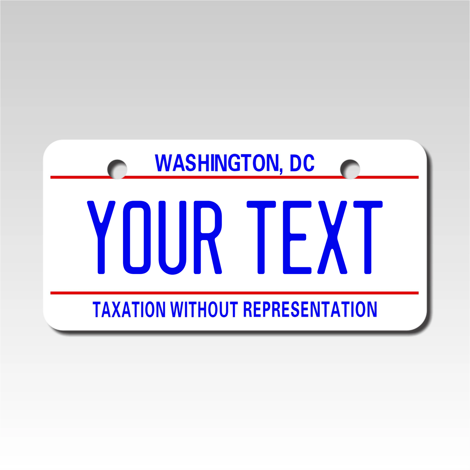 Personalized DC Mini License Plate - Custom Plate Pros Size 2