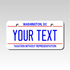 Personalized DC Mini License Plate - Custom Plate Pros Size 2" X 4" - Custom Plate Pros