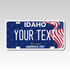 Personalized Idaho AMERICA 250 3" X 6" Acrylic / Plastic License Plate Version 2