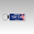 Personalized Idaho America 250 1.5" X 3" Faux Leather License Plate Key Ring