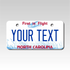 Personalized North Carolina First in Flight mini Aluminum License Plate - Size 2" X 4"