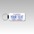 Personalized North Carolina 1.5" X 3" Faux Leather First in Flight License Plate Key Ring