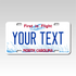 Personalized North Carolina 3" X 6" Acrylic / Plastic First in Flight License Plate - Size 3" X 6" Inches