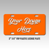 Design Your Own 3"x6" FRP Plastic License Plate