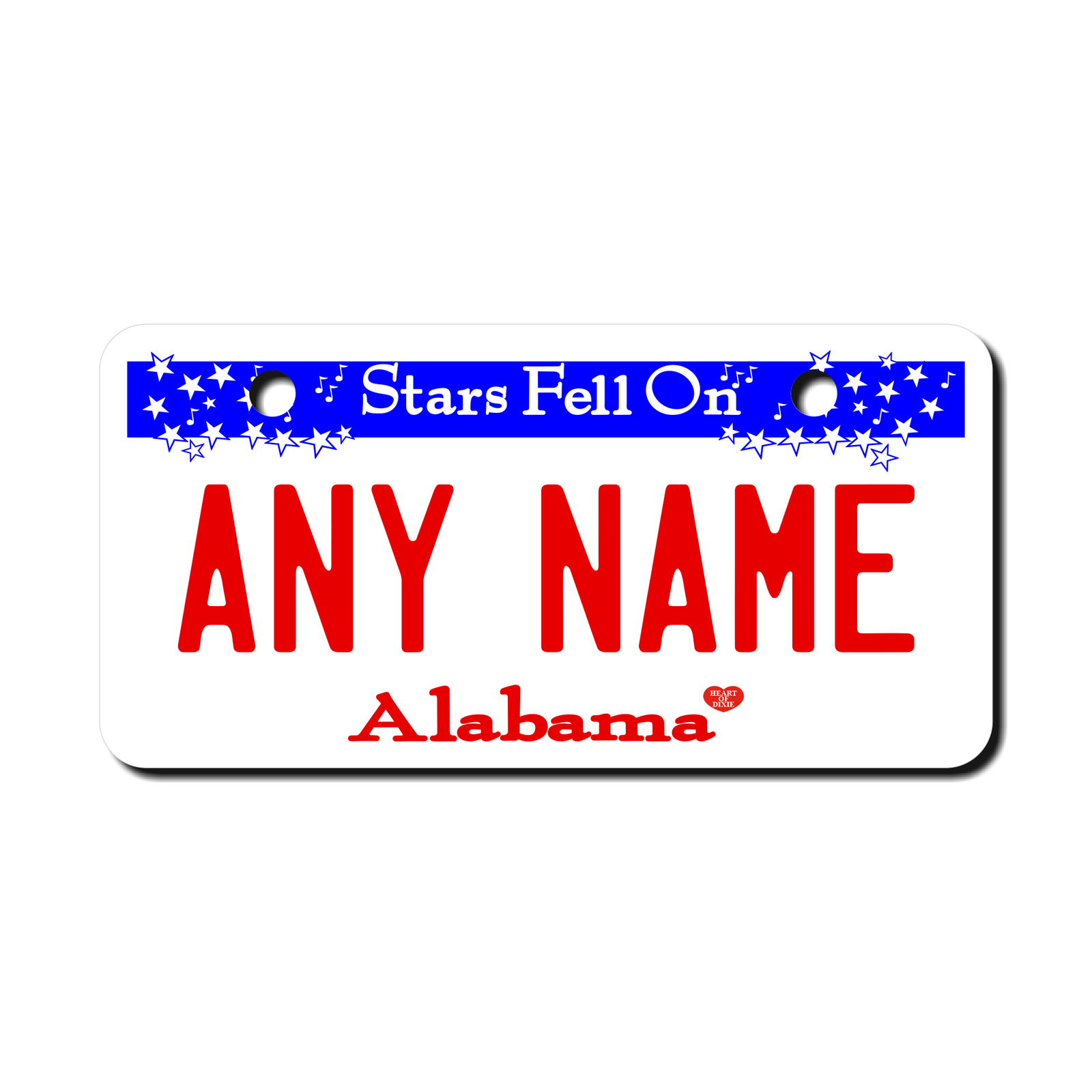 Custom Alabama License Plate by Custom Plate Pros Size 2X4 Aluminum Version 1