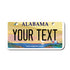 Personalized Alabama 3" X 6" Aluminum License Plate Version 6