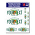 Personalized Florida License Plate Decals - Stickers Version 2