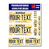 Personalized Kansas License Plate Decals - Stickers Version 3