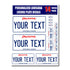 Personalized Louisiana License Plate Decals - Stickers Version 1