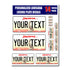 Personalized Louisiana License Plate Decals - Stickers Version 2