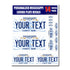 Personalized Mississippi License Plate Decals - Stickers Version 2