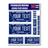 Personalized Montana License Plate Decals - Stickers Version 2