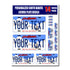 Personalized South Dakota License Plate Decals - Stickers Version 2