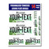 Personalized Tennessee License Plate Decals - Stickers Version 2