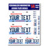 Personalized Washington License Plate Decals - Stickers Version 2