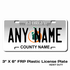 Personalized Georgia 3" X 6" FRP Plastic License Plate (KLP-GA1-3X6P)