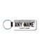 Personalized Georgia 1.5" X 3" Faux Leather License Plate Key Ring (KLP-GA1-KR)