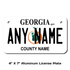 Personalized Georgia 4" X 7" Aluminum License Plate (KLP-GA2-4X7)