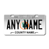 Personalized Georgia 3" X 6" FRP Plastic License Plate (KLP-GA1-3X6P)