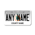 Personalized Georgia 4" X 7" Aluminum License Plate (KLP-GA1-4X7)