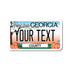 Personalized Georgia 4" X 7" Aluminum License Plate Version 3 Peach State