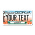 Personalized Georgia 6" X 12" Aluminum License Plate Version 3 Peach State