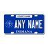 Personalized Indiana 3" X 6" FRP Plastic License Plate (KLP-IN1-3X6P)