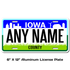 Personalized Iowa 6" X 12" Aluminum License Plate (KLP-IA2-6X12)