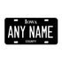 Personalized Iowa 3" X 6" FRP Plastic License Plate