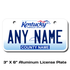 Personalized Kentucky 3" X 6" Aluminum License Plate (KLP-KY2-3X6A)